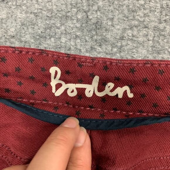 Boden Star Print Pants Womens 8 L Long Skinny Leg Mid Rise Stretch Cotton Blend - Picture 5 of 13